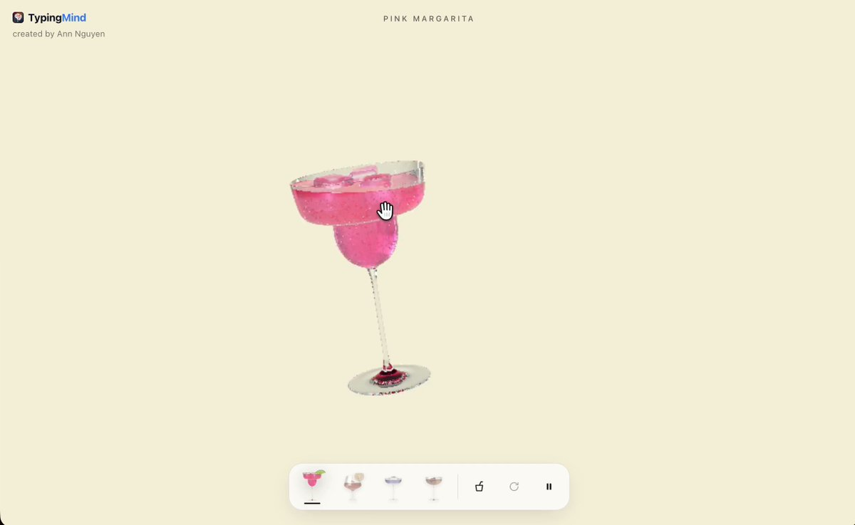 Cocktail glass liquid effect scene