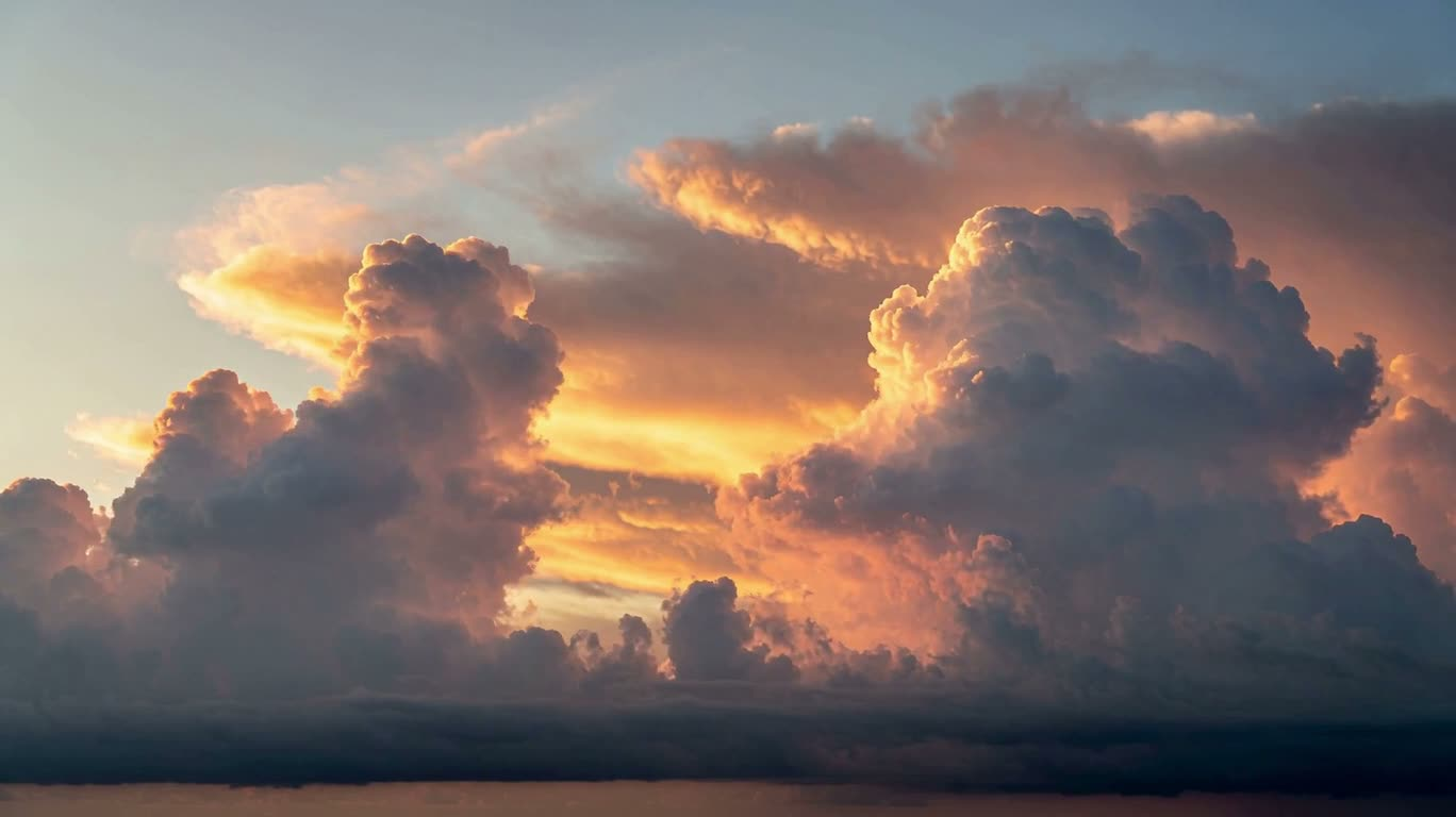 夕焼けと雲海