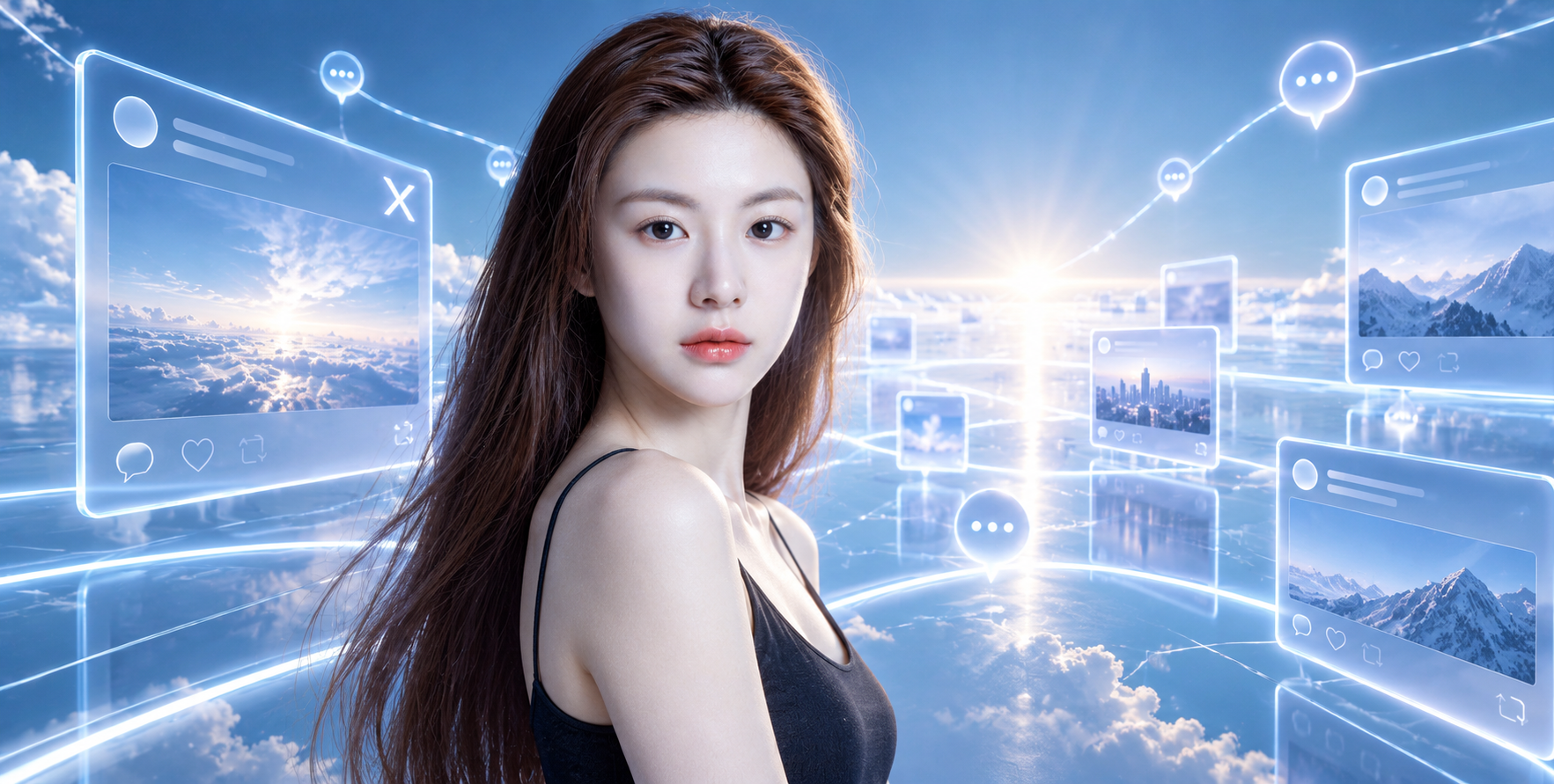 远离InfoFi喧嚣的社交网络纯净乌托邦 — AI image creation