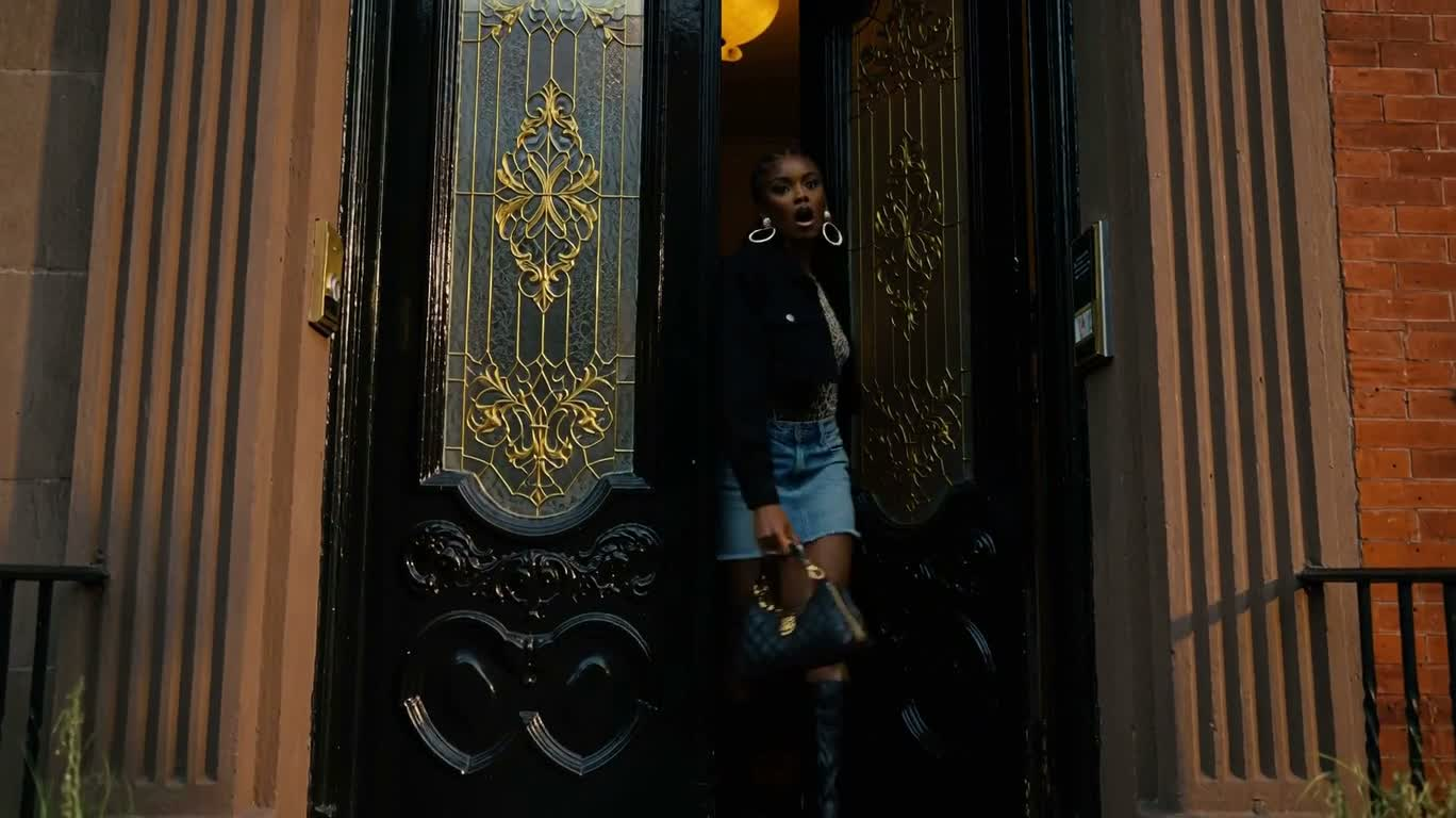 Fashionable Woman on Brown Stone Steps — AI video creation