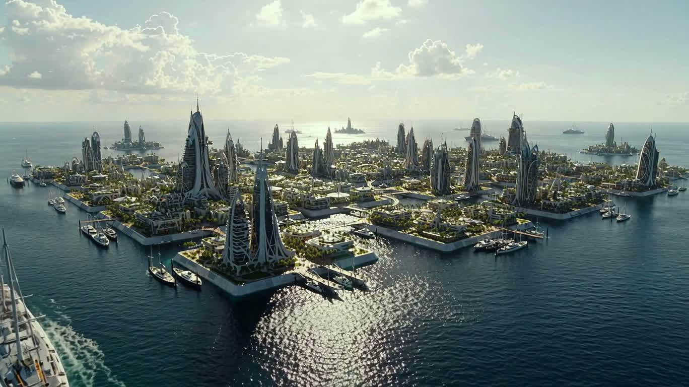 Floating City on the Sea