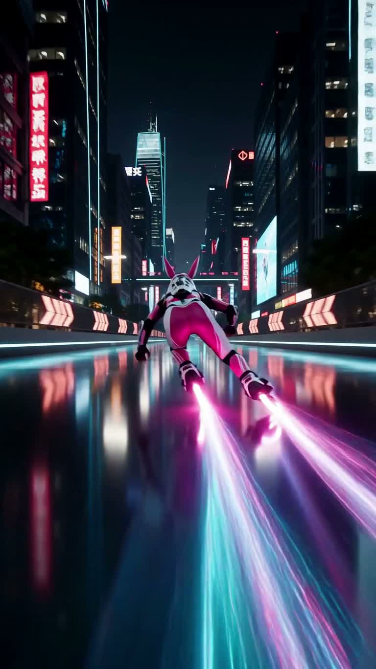 Neon Bunny Princess Turbo Glide Race