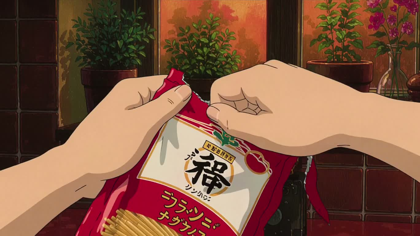 暖光动画培根蛋酱意面