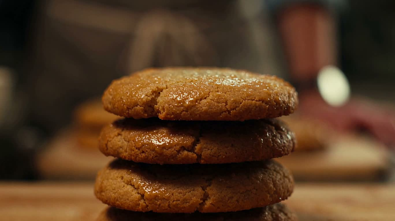Cookies dans une cuisine chaleureuse