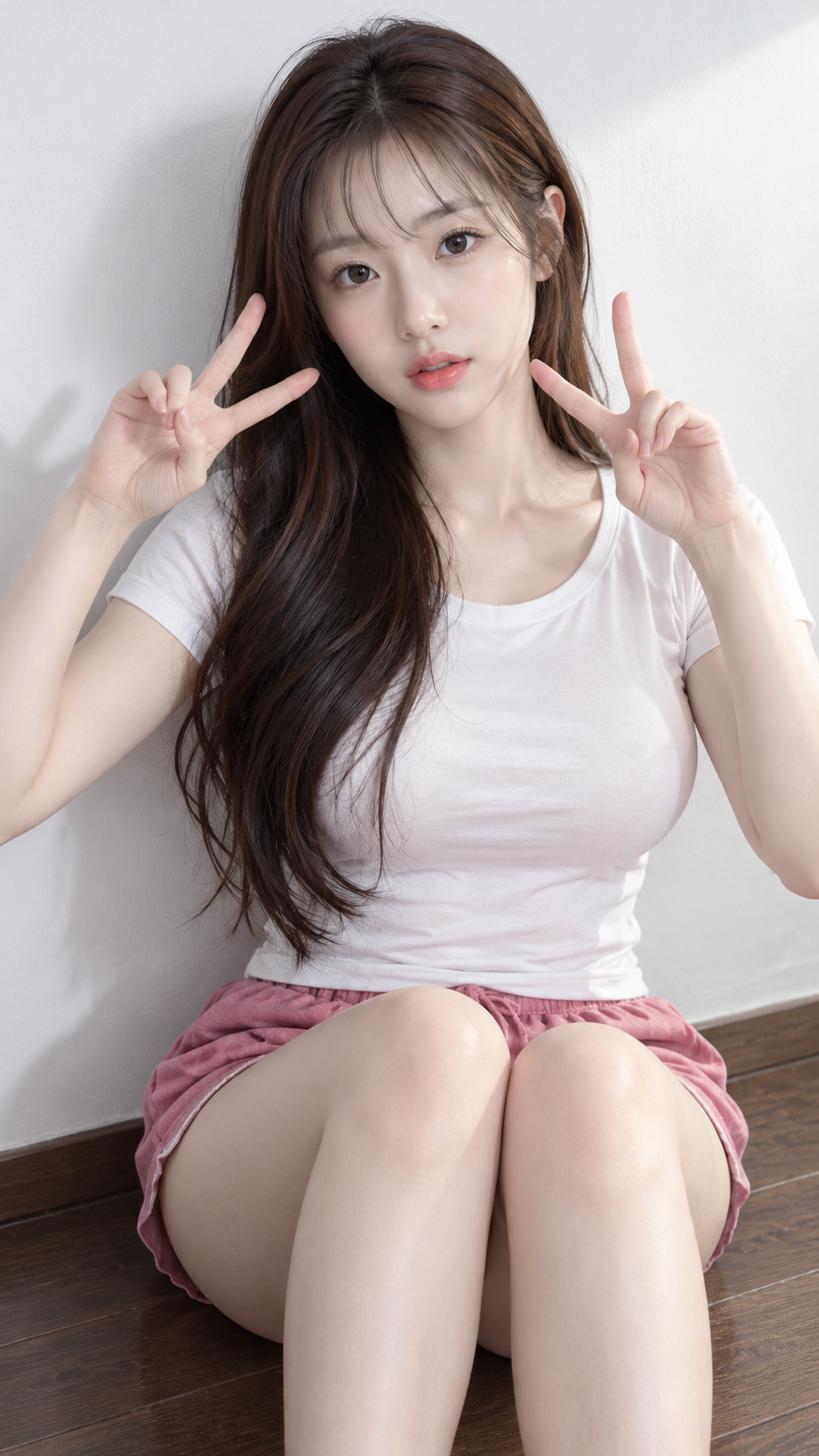 韩国偶像风格美羽居家服写真 — AI image creation