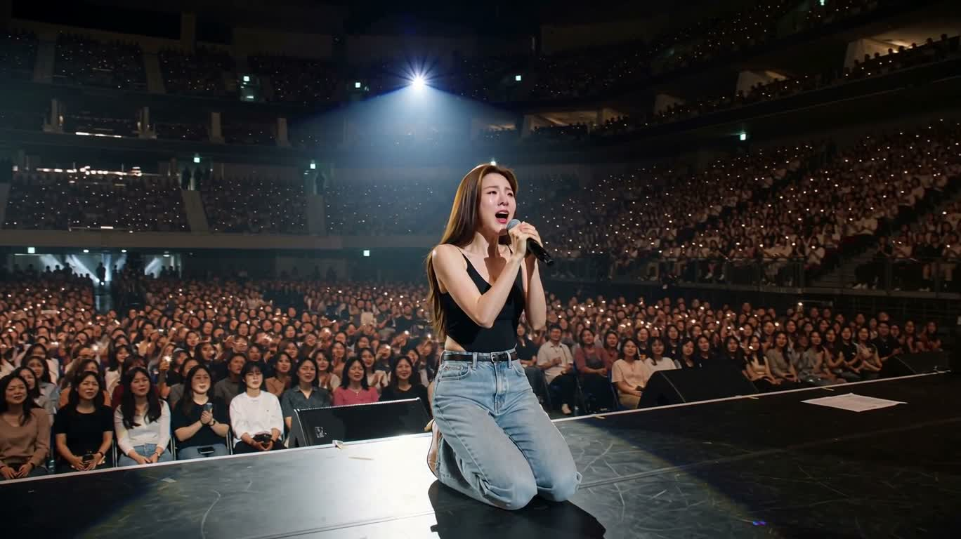 泪洒终曲的万人演唱会