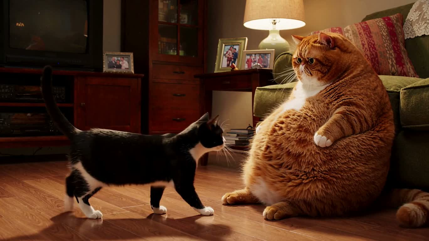 猫のびのびお腹ストレッチ大作戦
