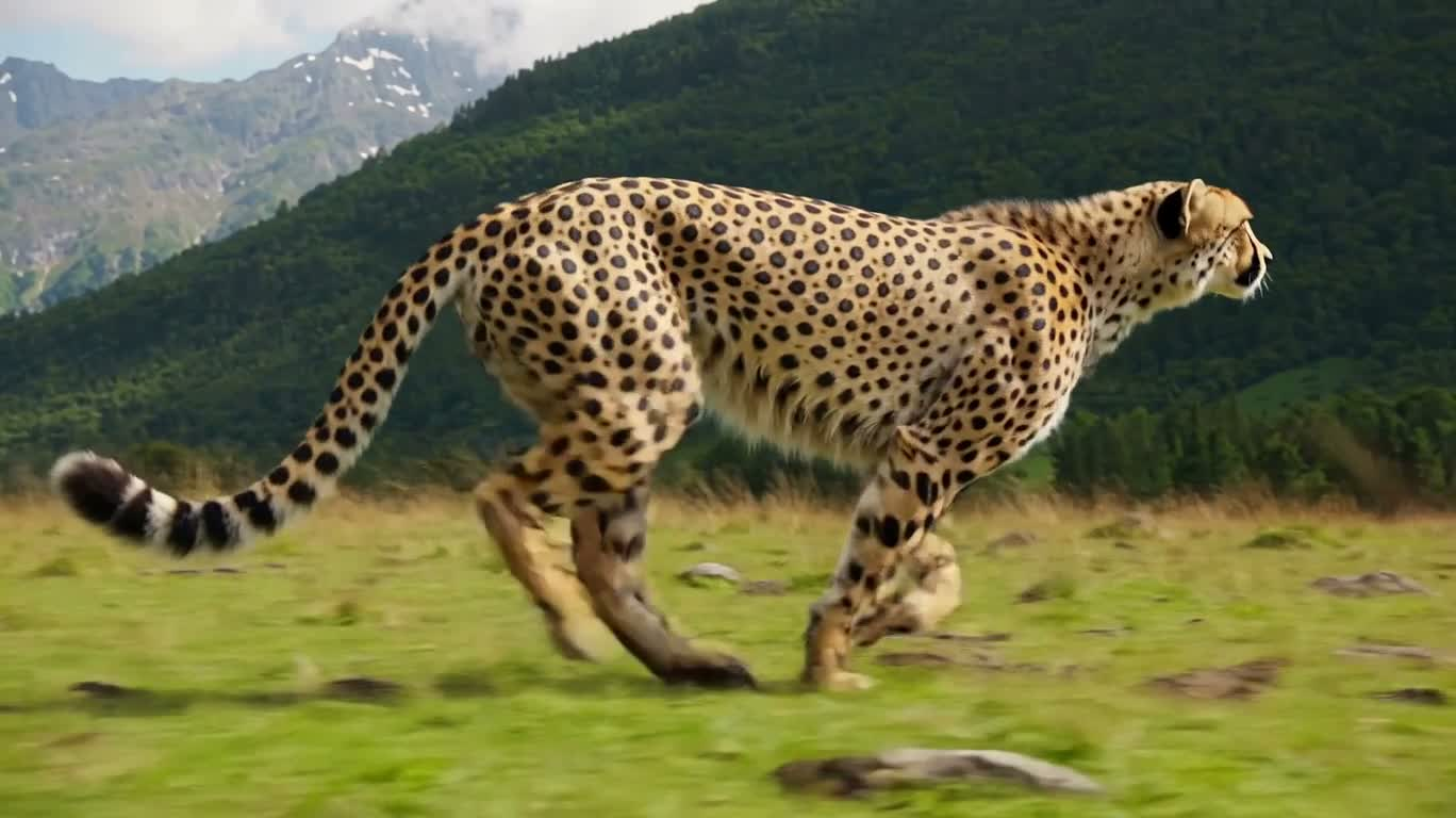 Guépard à carapace au galop