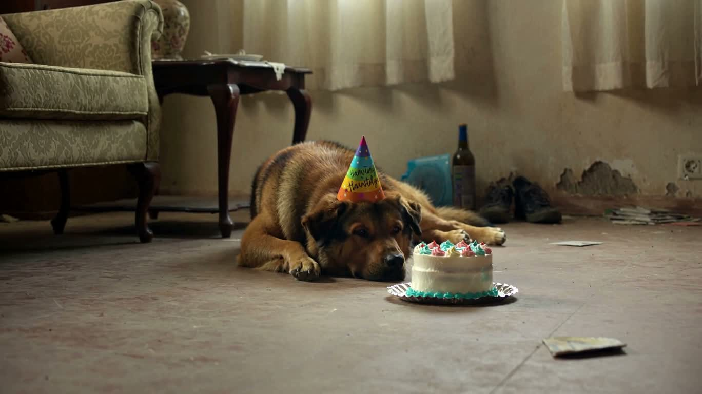 弃犬生日场景