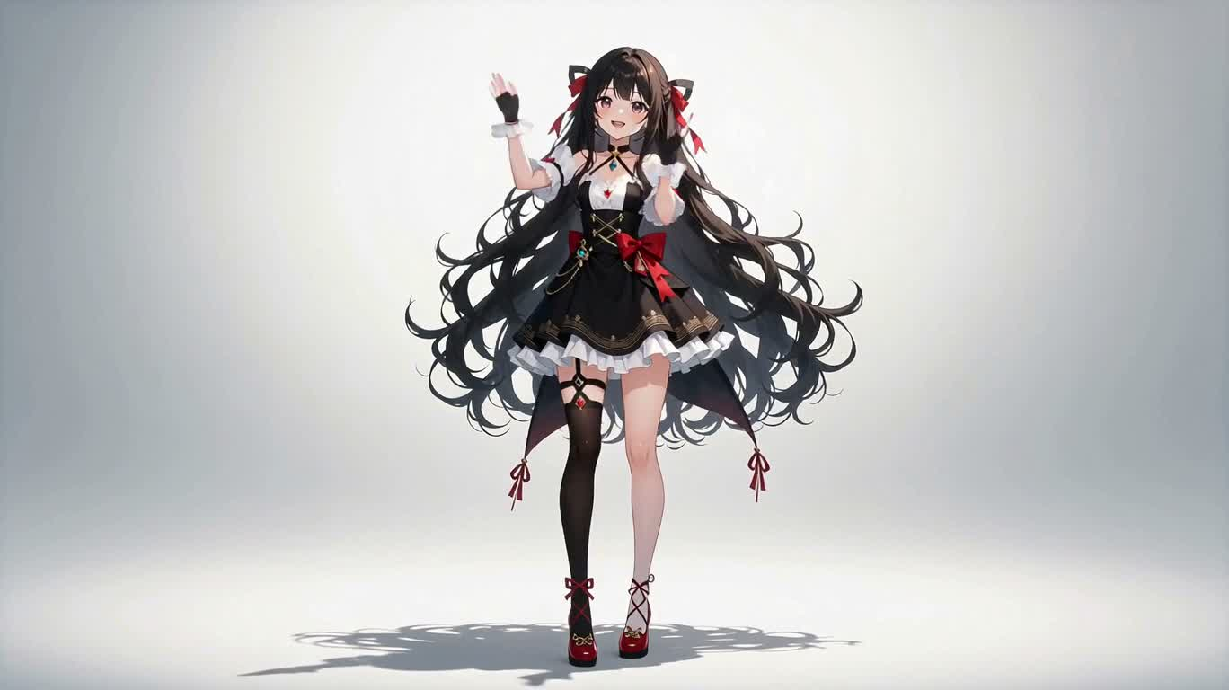 黒髪魔法少女の夢幻的な光と影