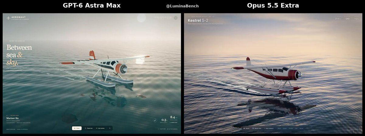 3D seaplane model comparison
