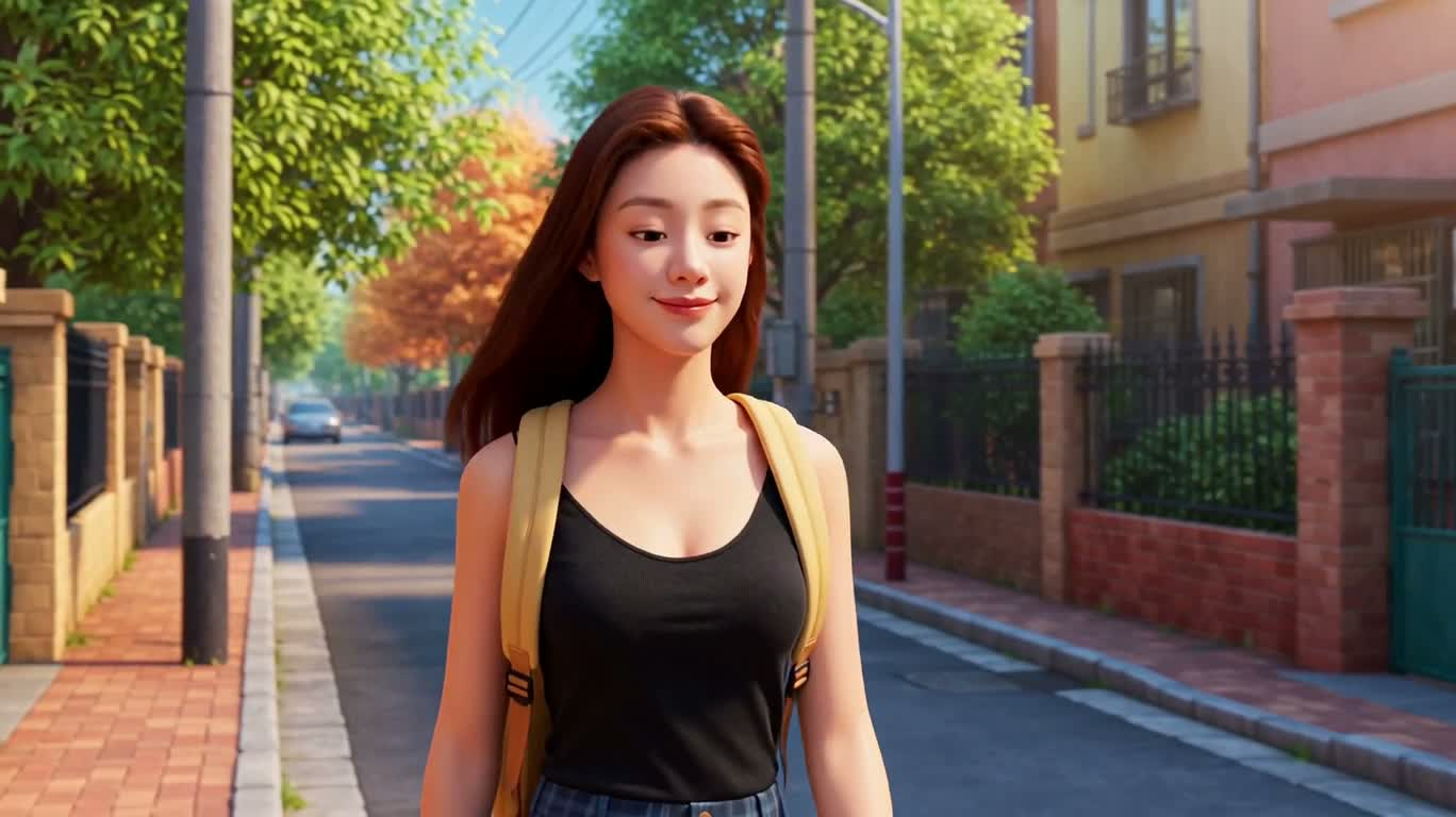 阳光教室里的小橘猫 — AI video creation