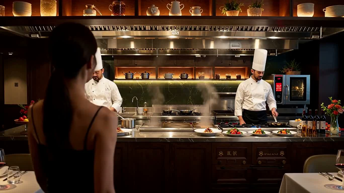 Bữa tiệc nghệ thuật trong căn bếp mở