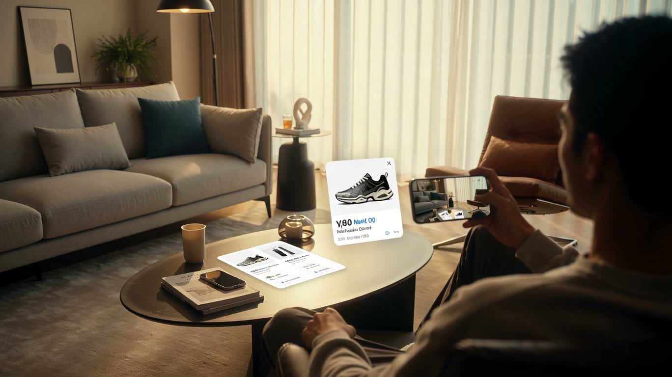 Living Room AR Footwear Interactive Ad