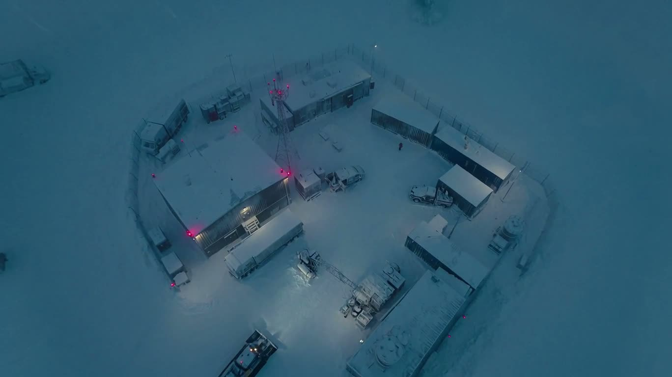 暴雪中的冰兽逃生