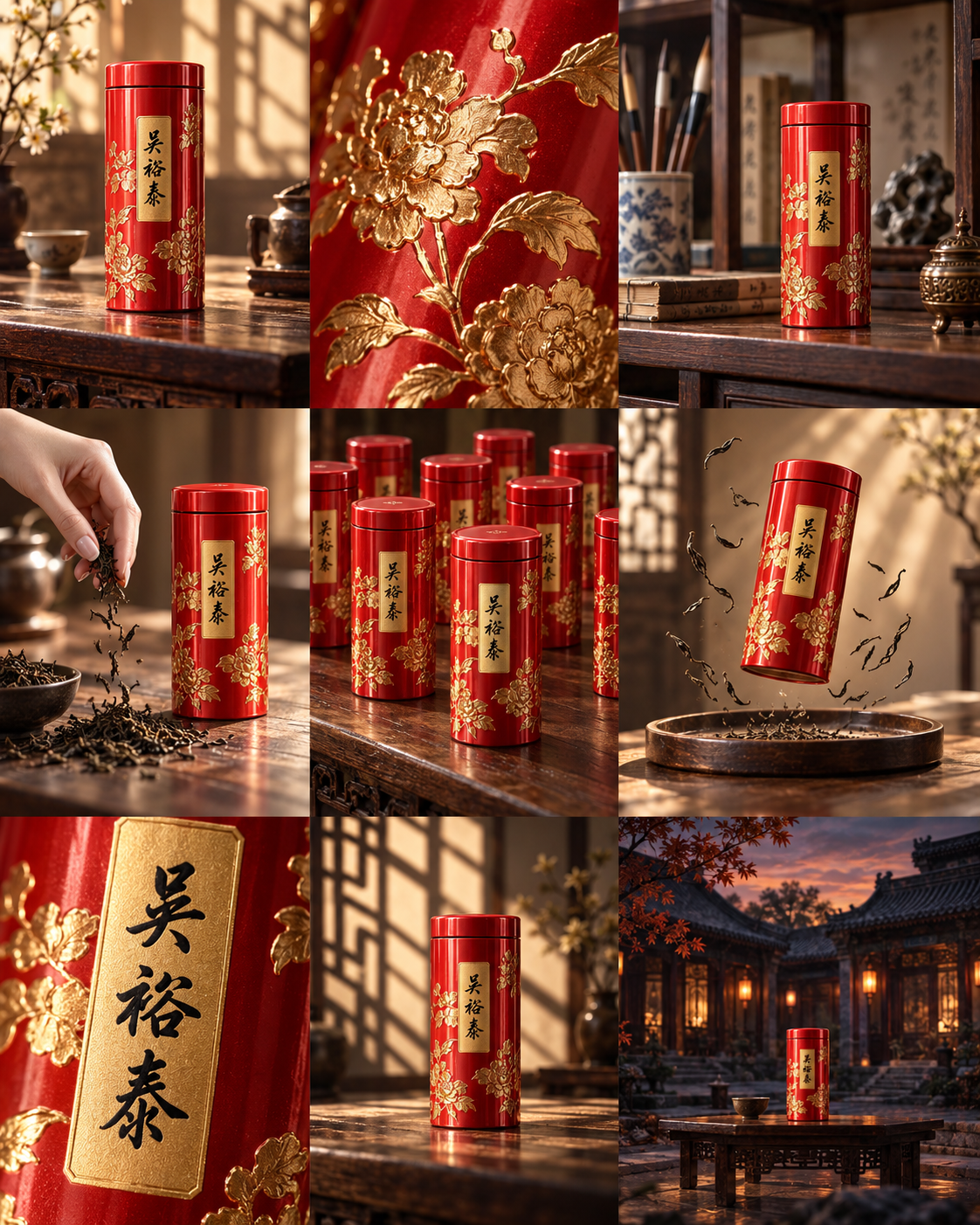 呉裕泰紅茶缶 九分割ブランドビジュアルストーリーボード