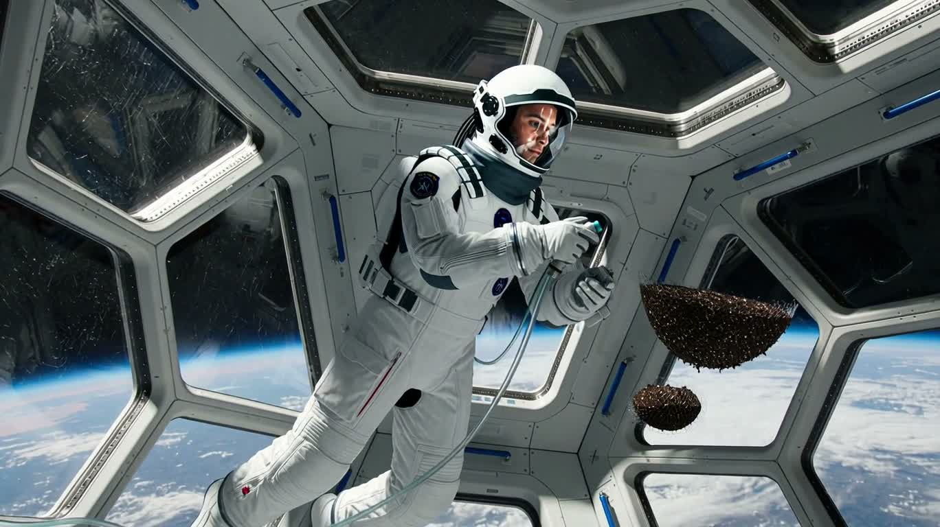 零重力轨道温室的异星园艺
