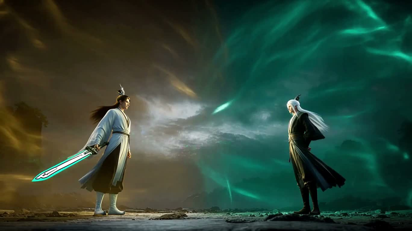 Gold and Blue Duality: Shattered Realm Sword Duel