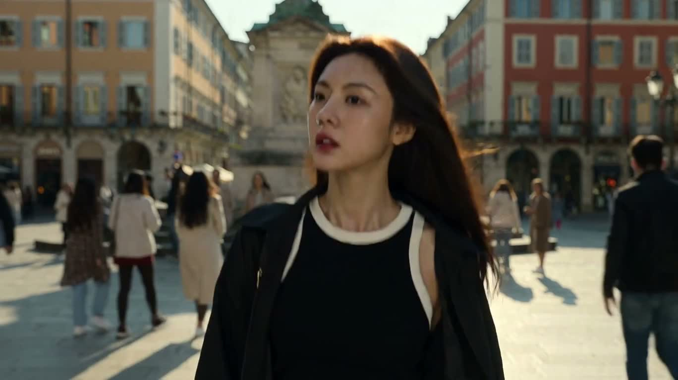 阳光广场的意外跌倒与从容离开