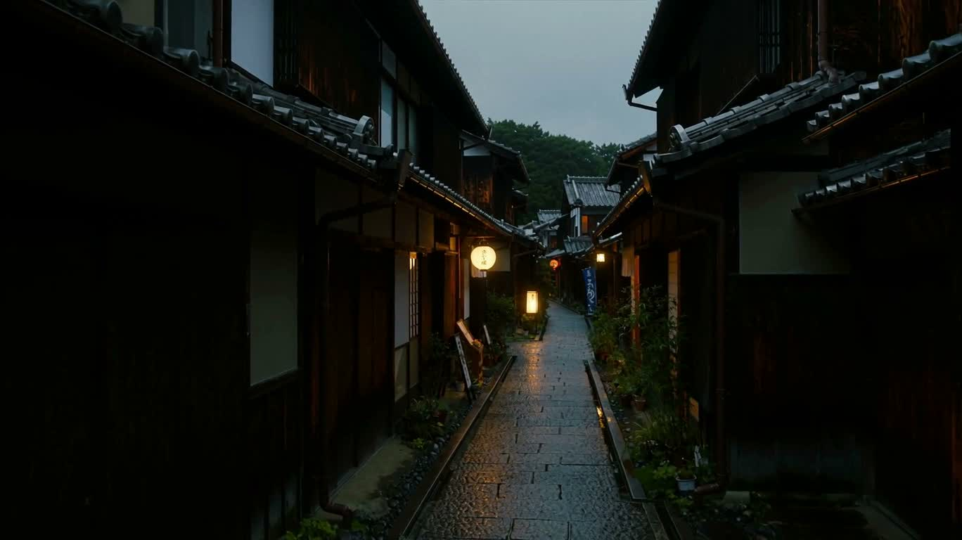 Đèn ấm trong ngõ hẻm Kyoto