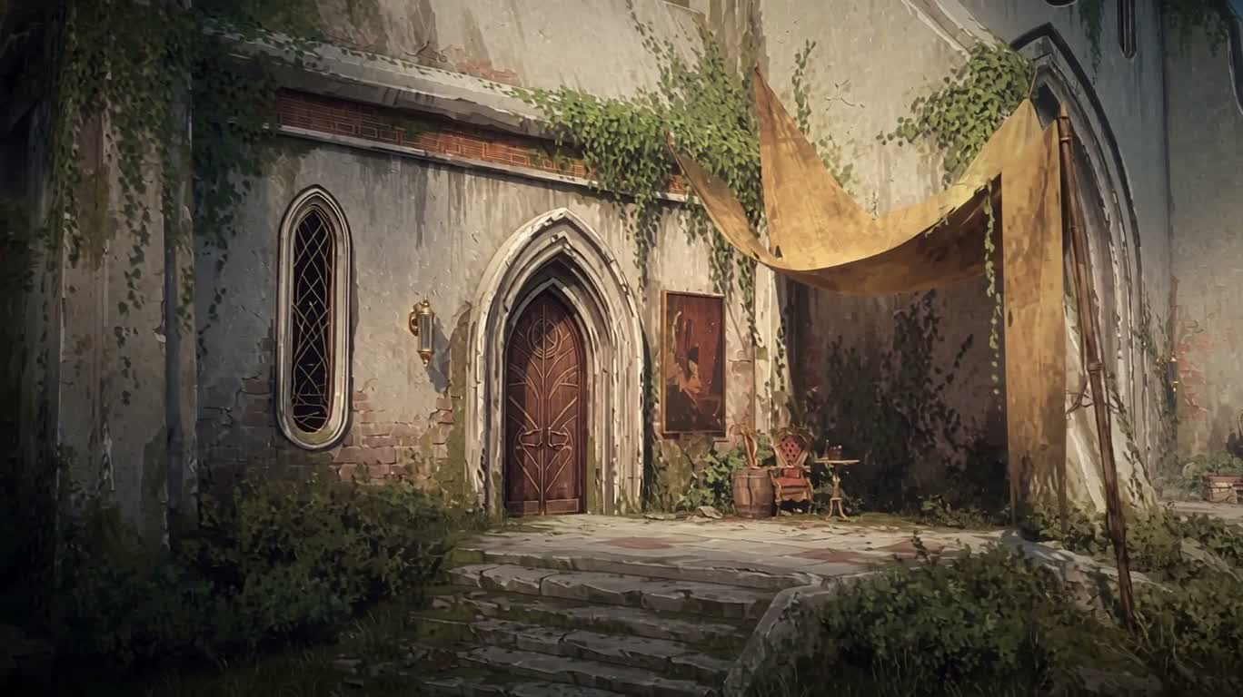 Post-Apocalyptic Future Architecture Watercolor Exterior