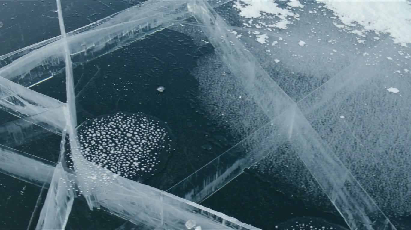 Ice Patterns on a Winter Lake