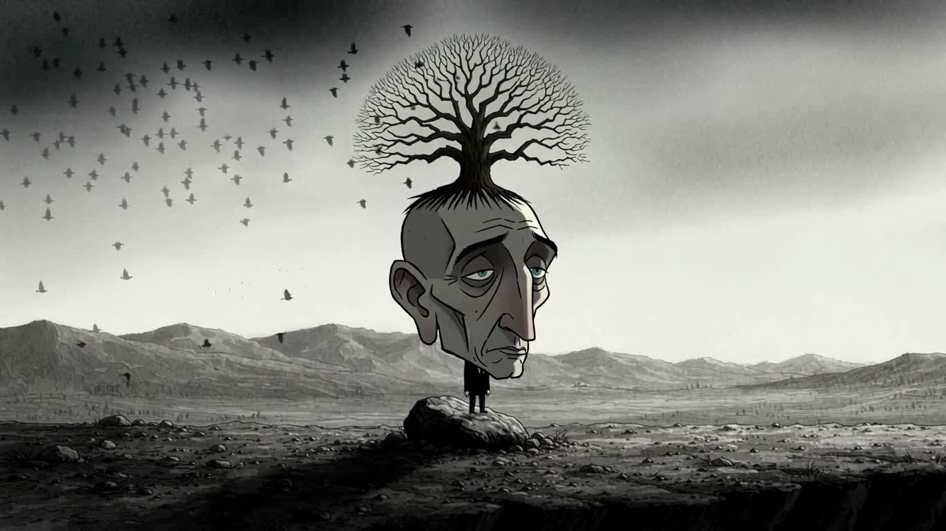 Crow-Stormed Canopy of Human Heads