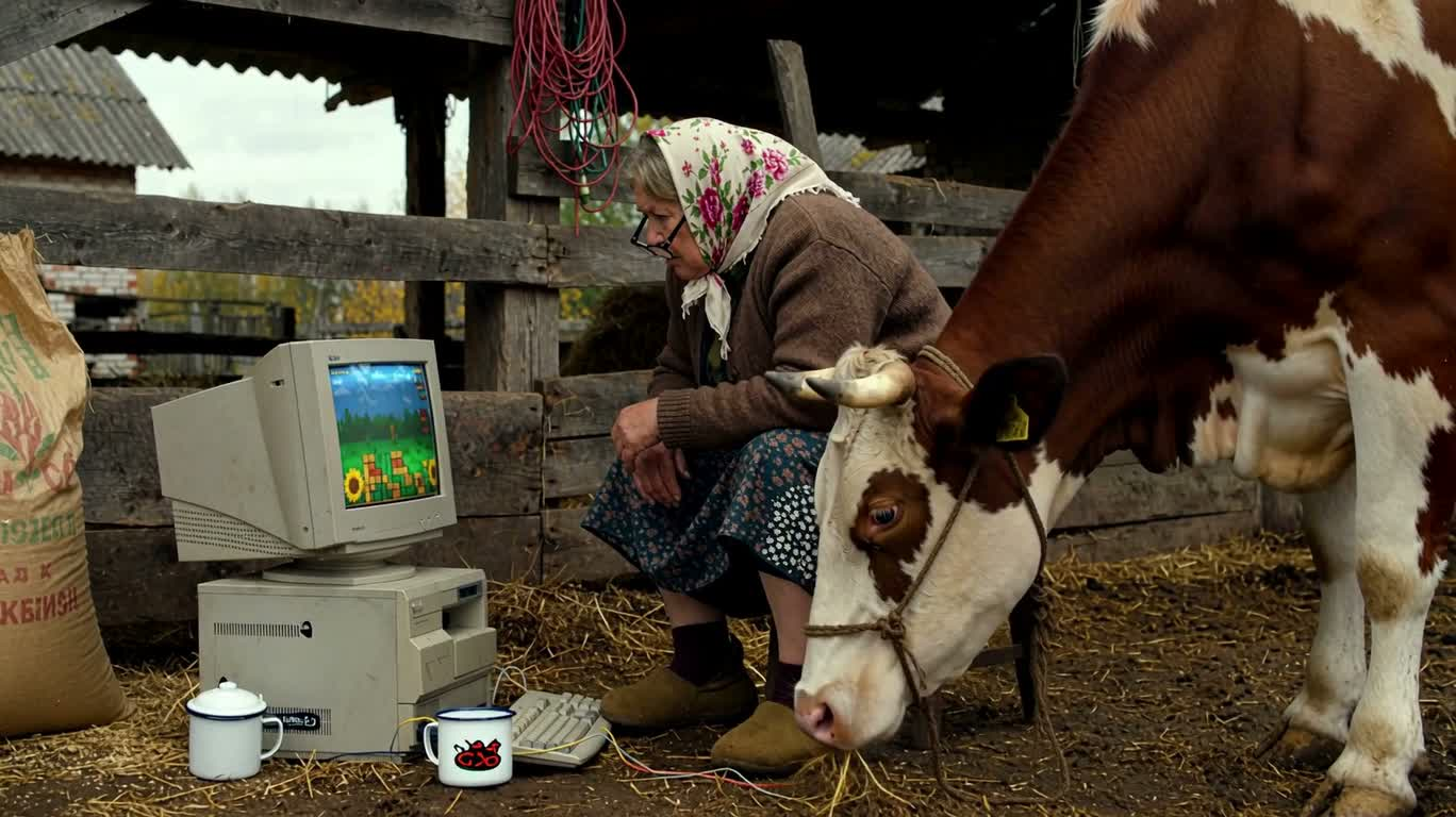 Кризис проводки в амбаре — AI video creation