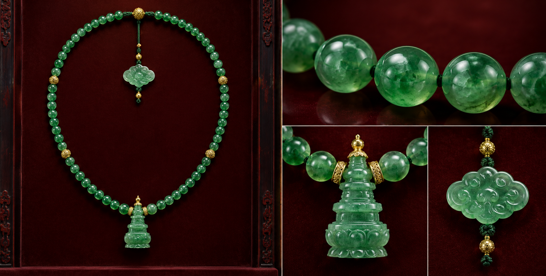 Imperial-grade jadeite court-bead design