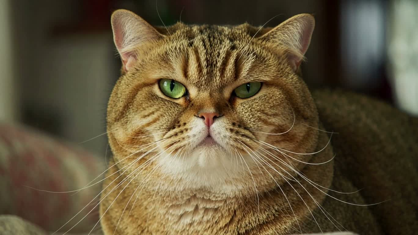 慵懒黄猫特写