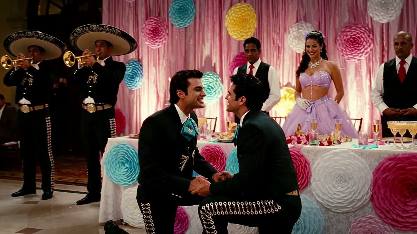 샴페인 분수 아래의 quinceañera 대결
