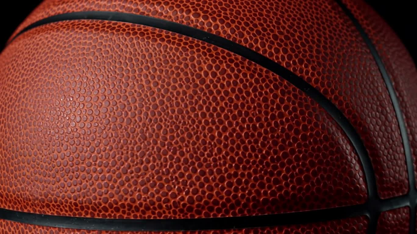 Close-up of basketball surface texture