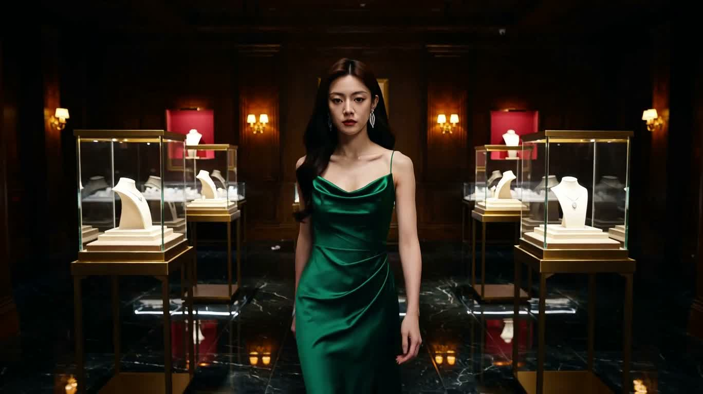 翡翠礼服女侠突袭珠宝店