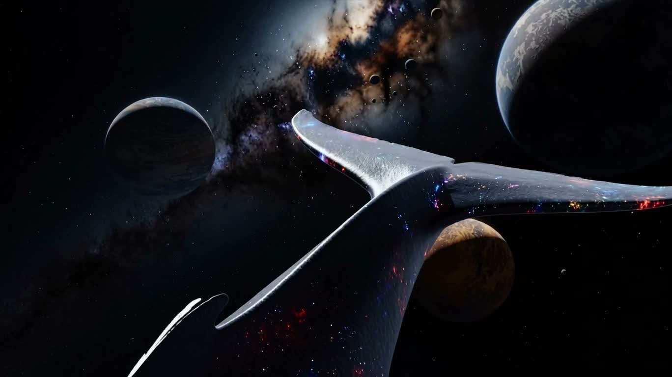 Giant Tail in the Starry Sea — AI video creation