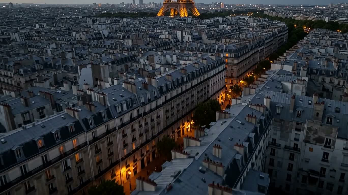 Voyage cinématographique à la tour Eiffel à Paris
