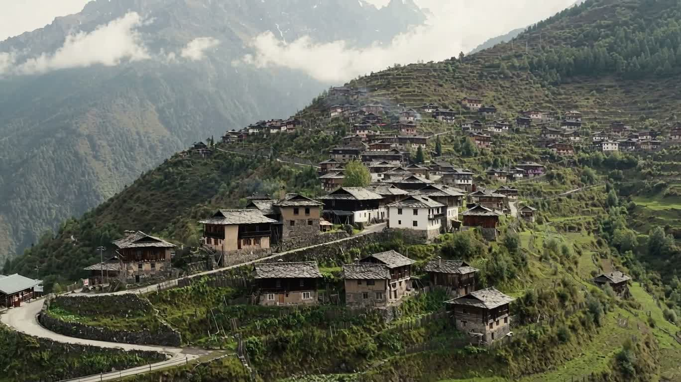 Làng núi và ống khói