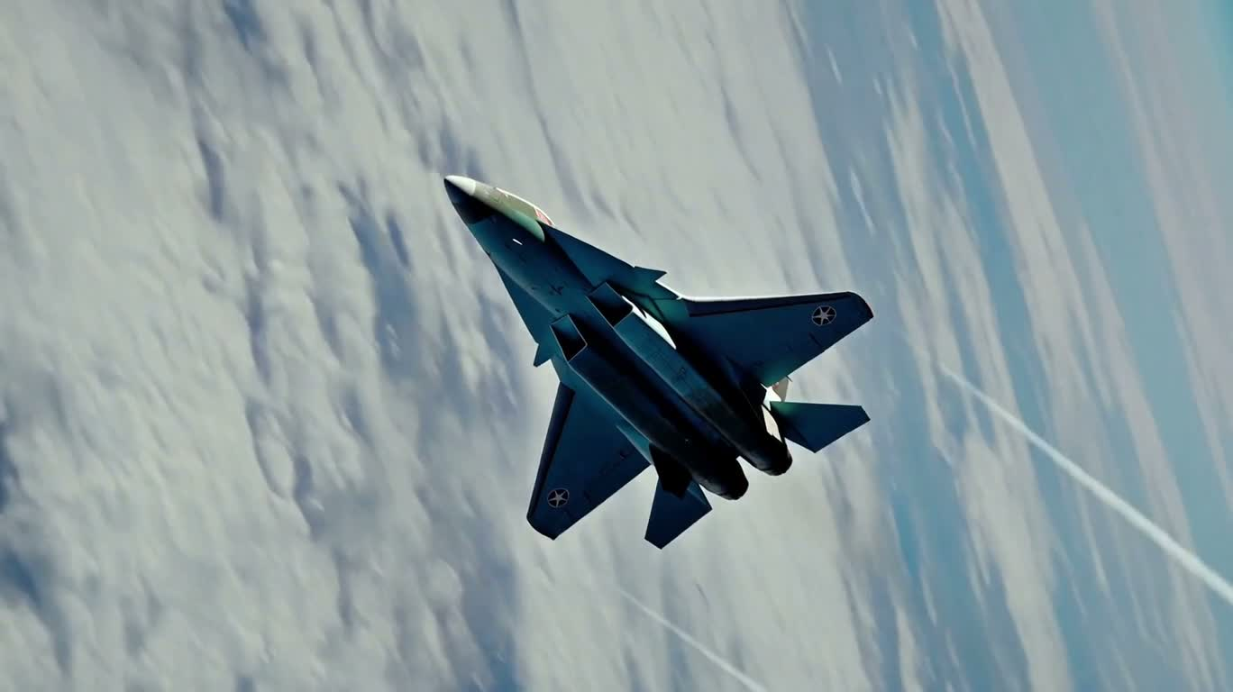 Un avion de chasse se transformant en navette spatiale