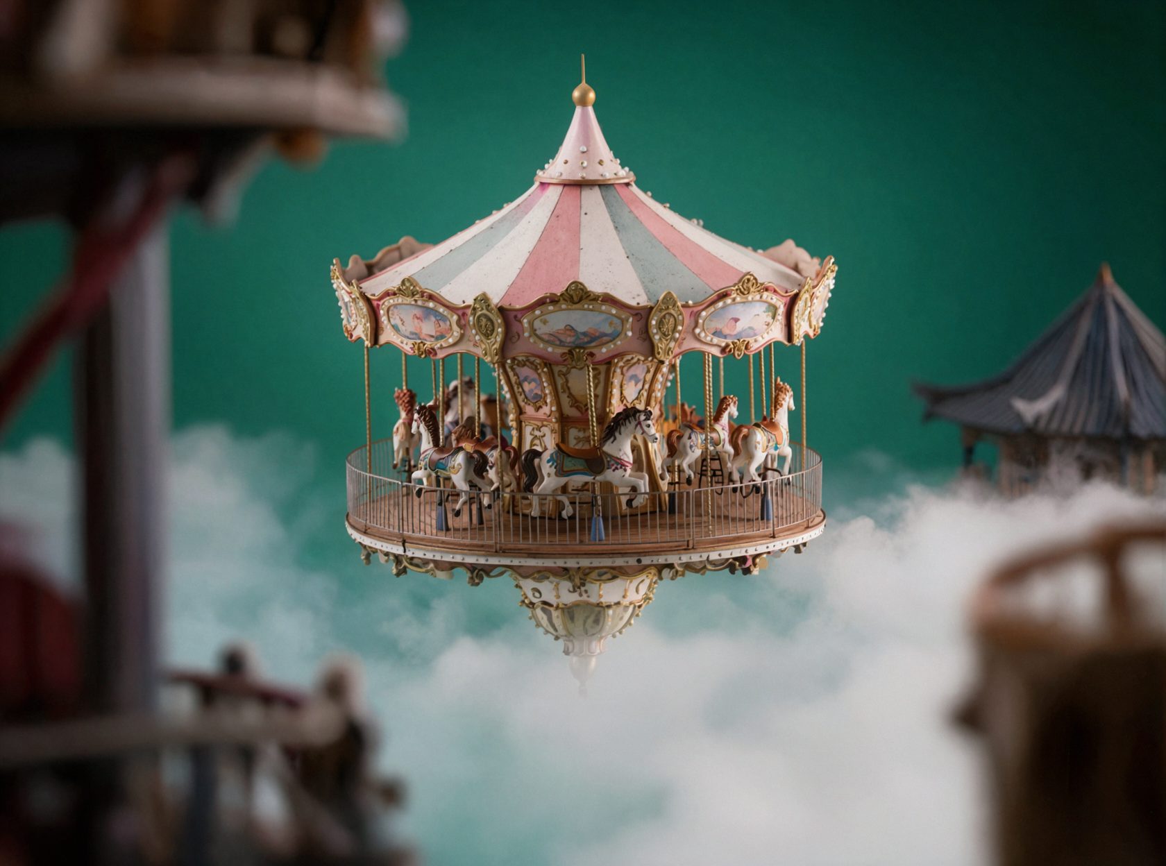 雲上のメリーゴーランド · チルトシフトミニチュア — AI image creation