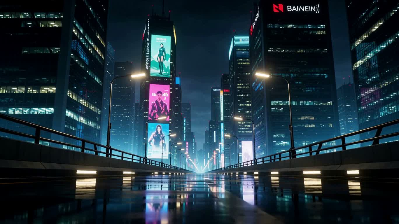 Bóng nhảy thành phố neon