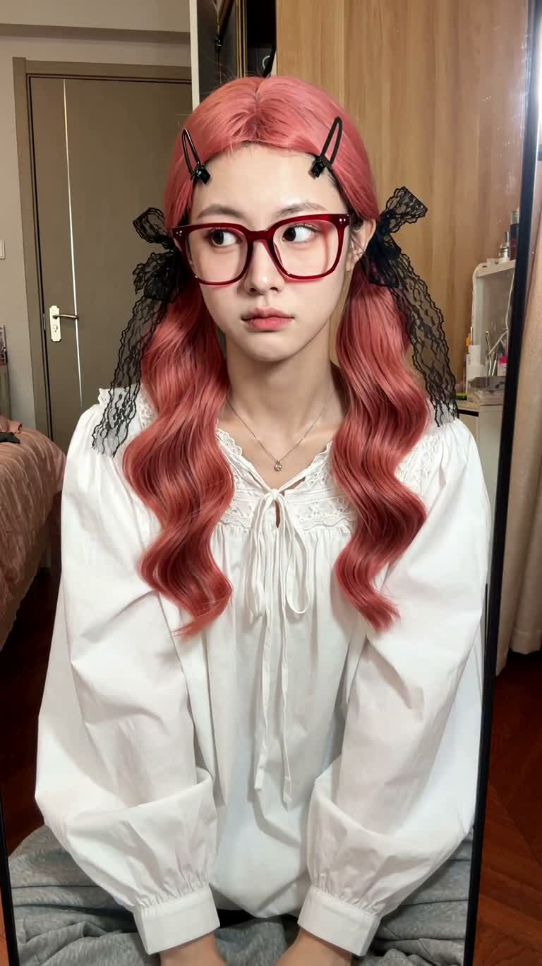 镜前五套造型变换 — AI video creation
