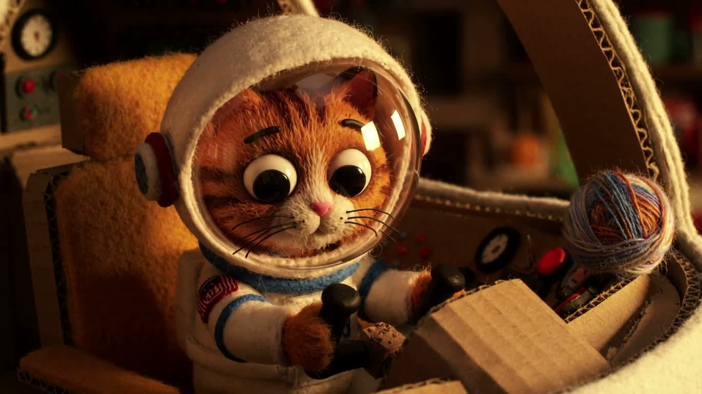 粘土ねこの宇宙旅行 — AI video creation