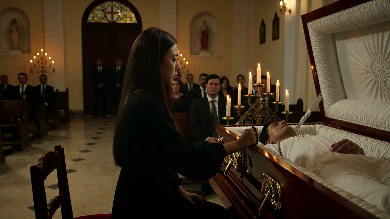 Reunion Before the Church Casket
