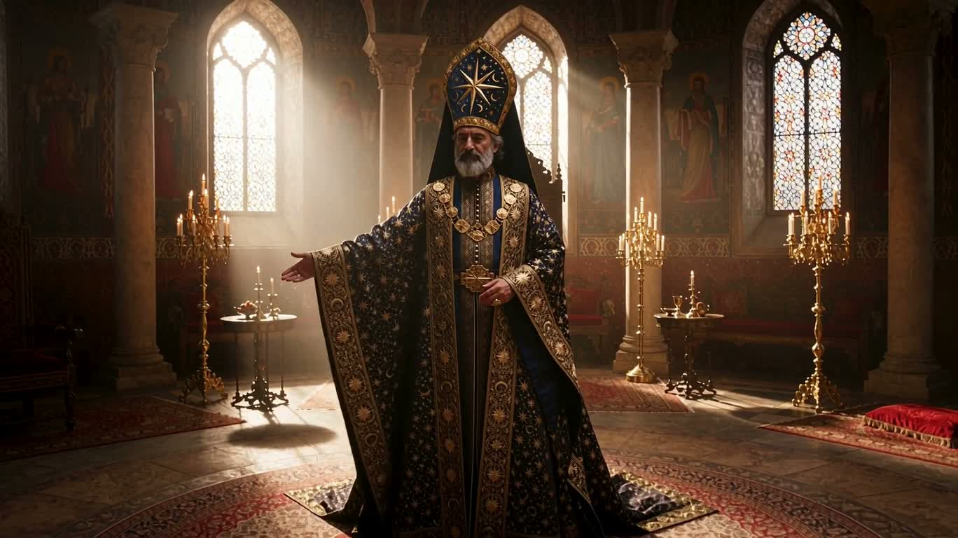 Sorcier byzantin des étoiles et de la lune