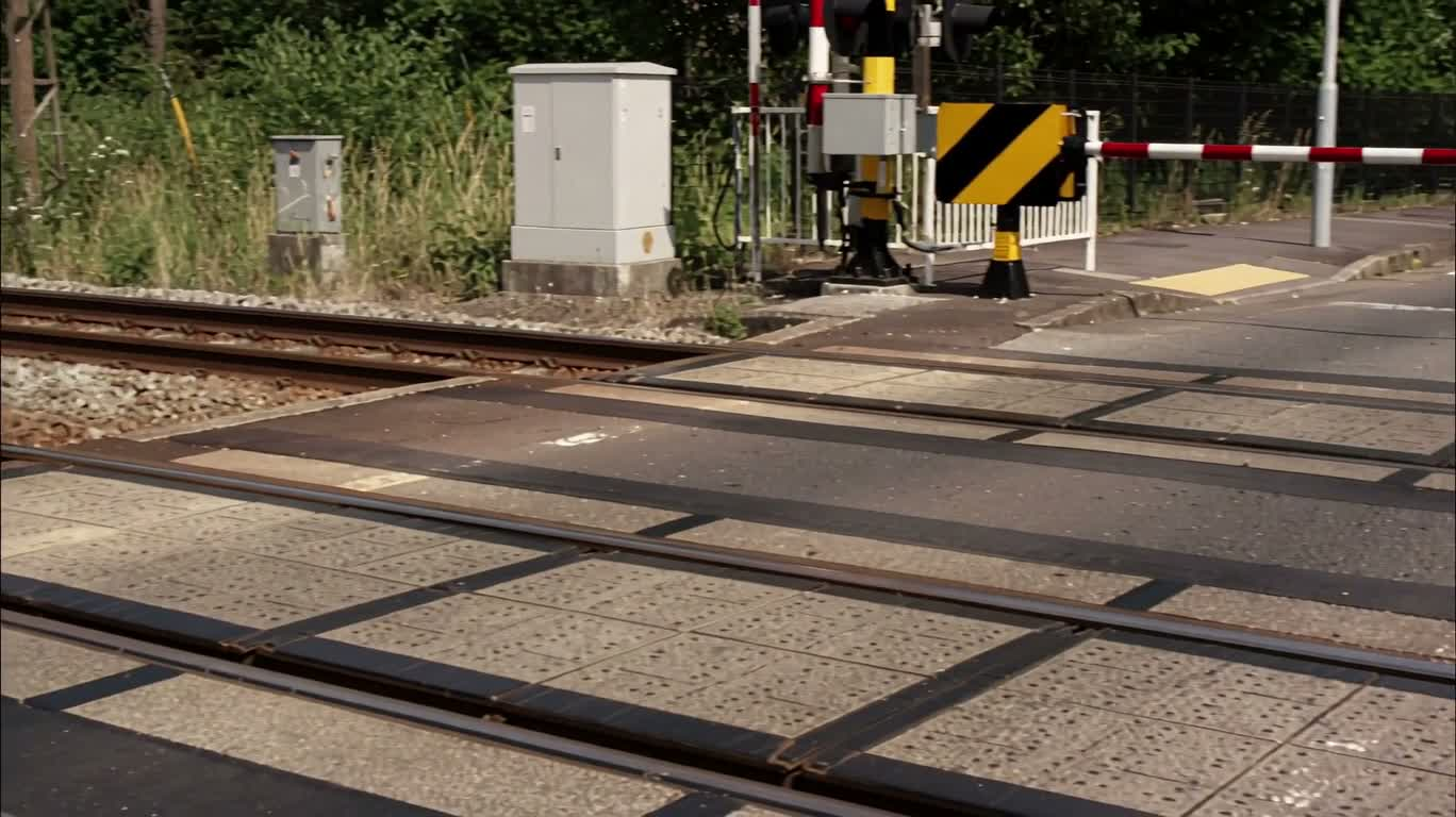 踏切と線路の交差
