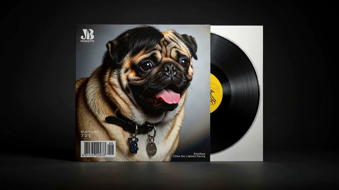 情绪朋克发型巴哥犬唱片封面