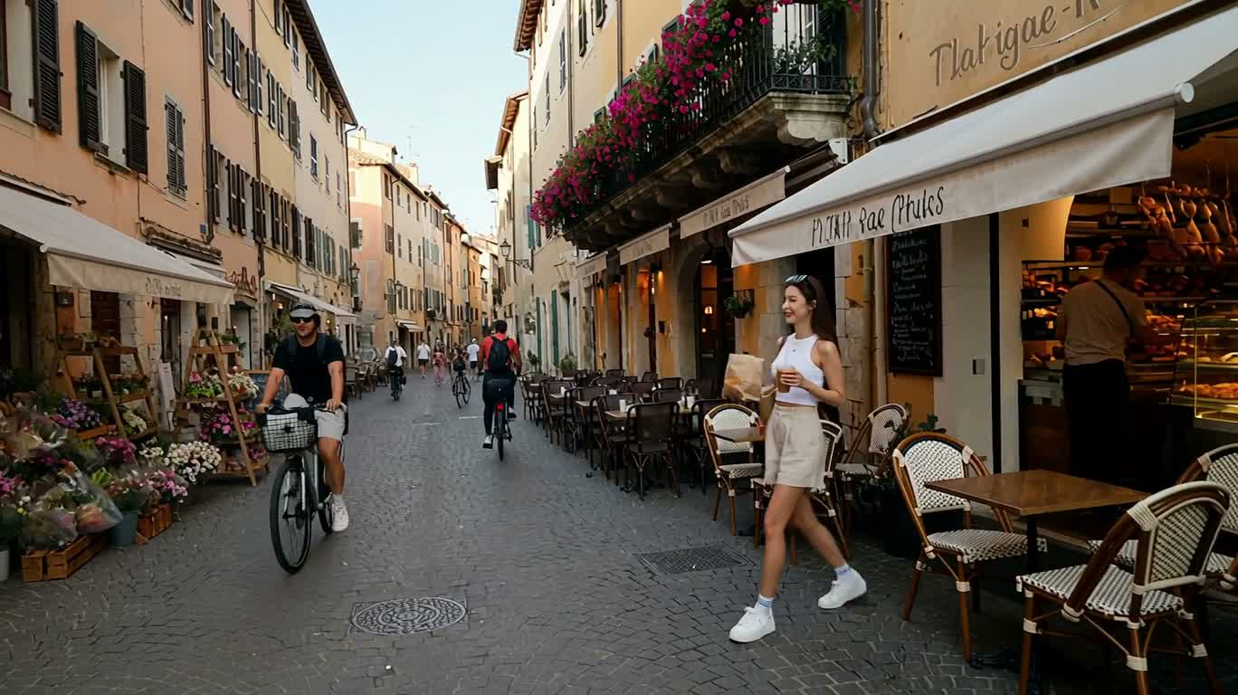 Promenade dorée dans la vieille ville