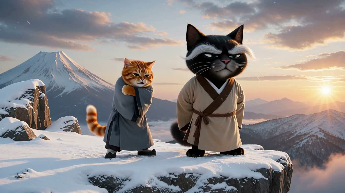 雪崖上的猫侠试炼