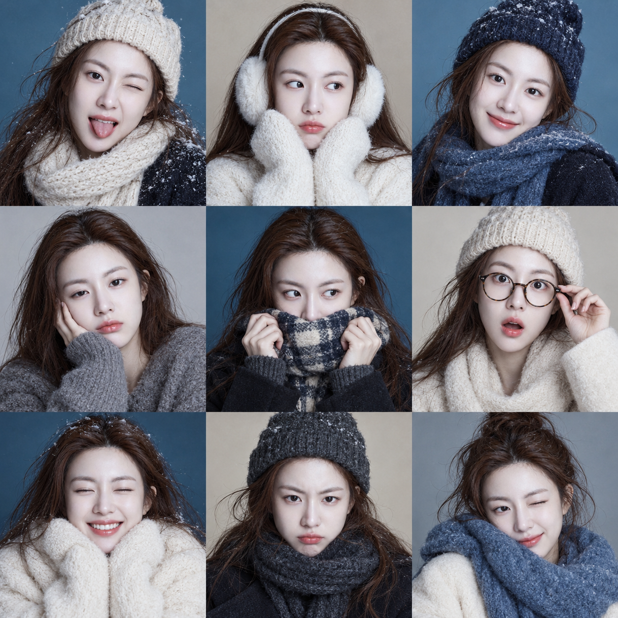 눈 속 재미 아홉 장면