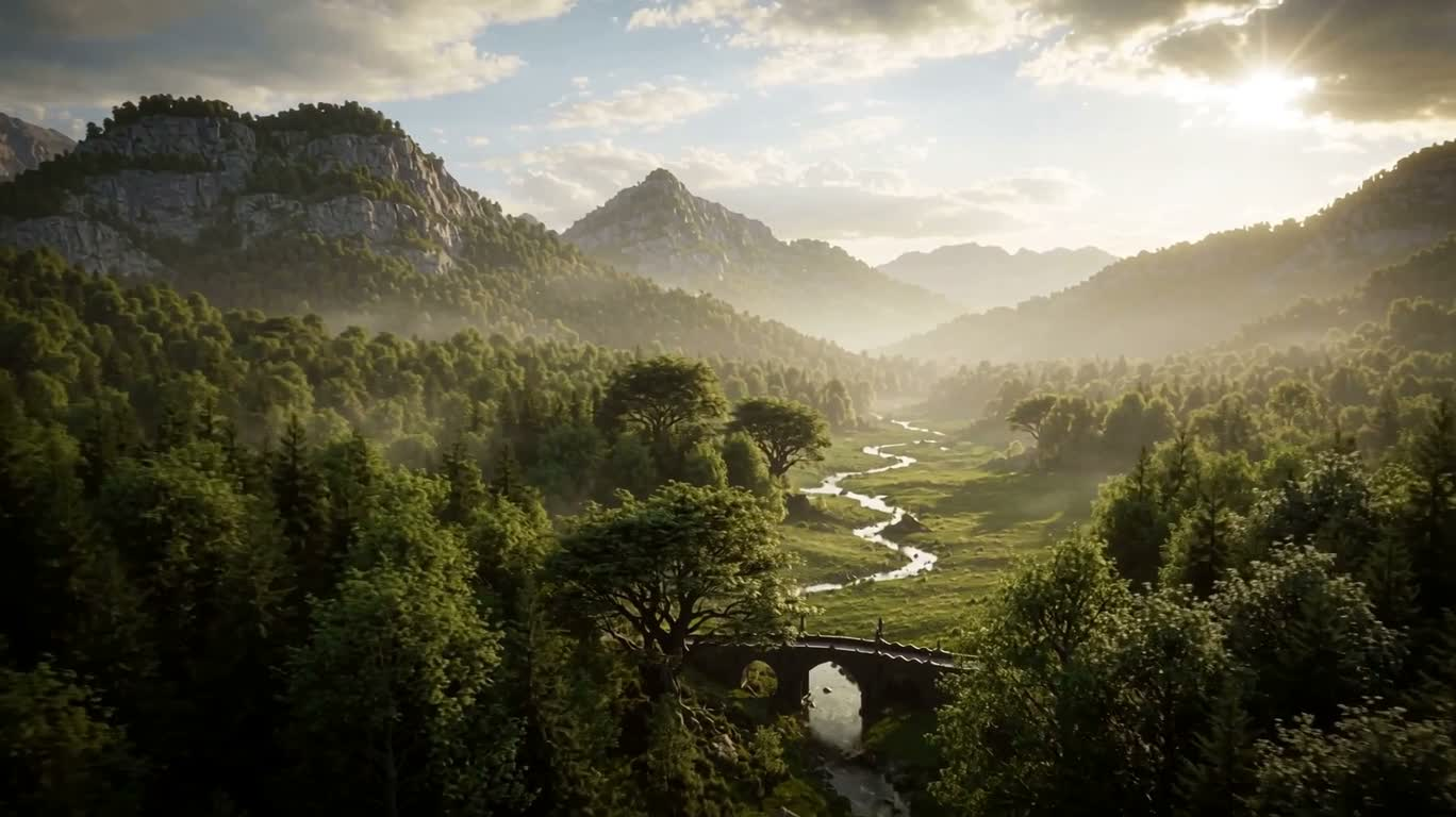 Panorama of the Dreamy Elf Valley