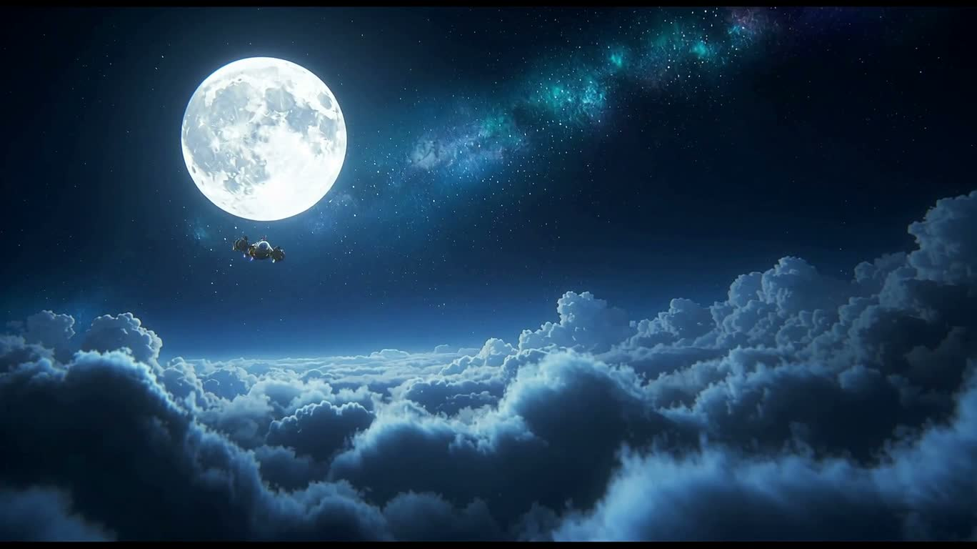 Moonlit Dieselpunk Starship